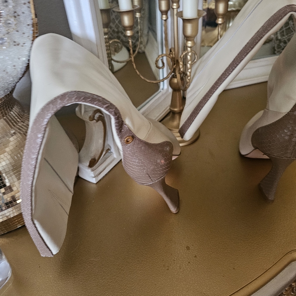 Cream Boots